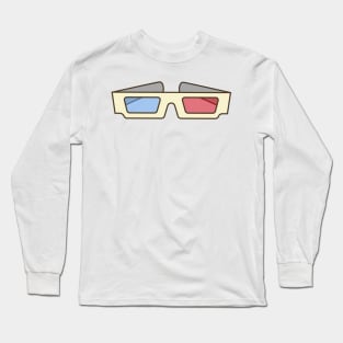 3D Cinema Glasses Long Sleeve T-Shirt